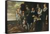 'A Family Group in a Landscape', 1647-50-Frans Hals-Framed Stretched Canvas