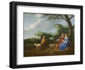 A Family Group in a Landscape, 1655 (Oil on Canvas)-Adriaen van de Velde-Framed Premium Giclee Print