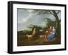 A Family Group in a Landscape, 1655 (Oil on Canvas)-Adriaen van de Velde-Framed Giclee Print