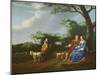 A Family Group in a Landscape, 1655 (Oil on Canvas)-Adriaen van de Velde-Mounted Giclee Print