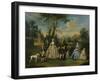 A Family Group in a Landscape-null-Framed Giclee Print