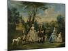 A Family Group in a Landscape-null-Mounted Giclee Print