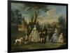 A Family Group in a Landscape-null-Framed Giclee Print