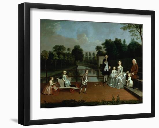 A Family Group on a Terrace in a Garden, 1749-Arthur Devis-Framed Giclee Print