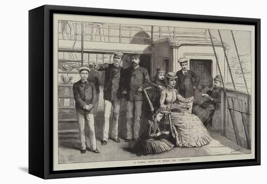 A Family Group on Board the Osborne-Godefroy Durand-Framed Stretched Canvas