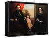 A Family Group Portrait, c.1850-American School-Framed Stretched Canvas
