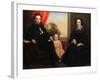 A Family Group Portrait, c.1850-American School-Framed Giclee Print