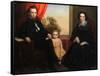 A Family Group Portrait, c.1850-American School-Framed Stretched Canvas