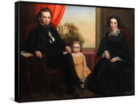 A Family Group Portrait, c.1850-American School-Framed Stretched Canvas