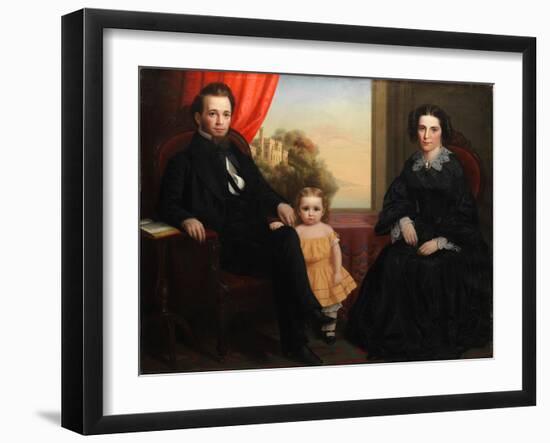 A Family Group Portrait, c.1850-American School-Framed Giclee Print