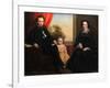 A Family Group Portrait, c.1850-American School-Framed Giclee Print