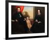 A Family Group Portrait, c.1850-American School-Framed Giclee Print
