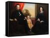 A Family Group Portrait, c.1850-American School-Framed Stretched Canvas