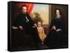 A Family Group Portrait, c.1850-American School-Framed Stretched Canvas