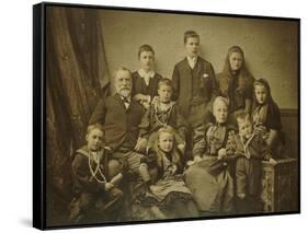 A Family Group Portrait, circa 1895-97-null-Framed Stretched Canvas