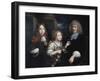 A Family Group, the Flower Garland May be by Jean Baptiste Monnoyer (1636-1699)-Giovanni Battista Benvenuti-Framed Giclee Print