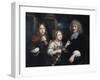 A Family Group, the Flower Garland May be by Jean Baptiste Monnoyer (1636-1699)-Giovanni Battista Benvenuti-Framed Giclee Print