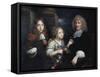 A Family Group, the Flower Garland May be by Jean Baptiste Monnoyer (1636-1699)-Giovanni Battista Benvenuti-Framed Stretched Canvas