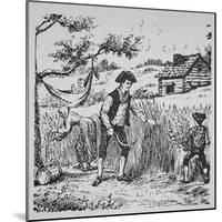 A Family Harvesting Corn (Litho)-American-Mounted Giclee Print