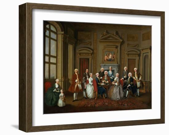 A Family in a Palladian Interior ("The Tylney Group"), 1740-Joseph Francis Nollekens-Framed Giclee Print