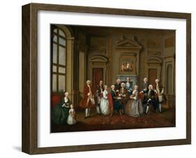 A Family in a Palladian Interior ("The Tylney Group"), 1740-Joseph Francis Nollekens-Framed Giclee Print