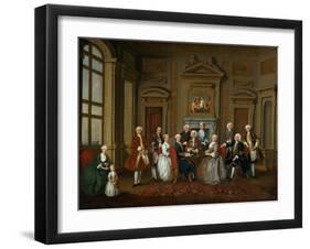 A Family in a Palladian Interior ("The Tylney Group"), 1740-Joseph Francis Nollekens-Framed Giclee Print