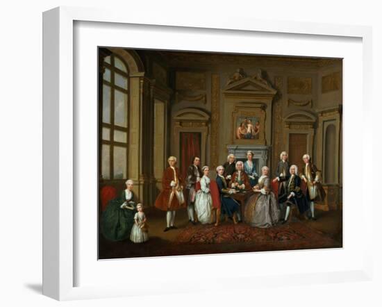 A Family in a Palladian Interior ("The Tylney Group"), 1740-Joseph Francis Nollekens-Framed Giclee Print