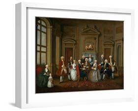 A Family in a Palladian Interior ("The Tylney Group"), 1740-Joseph Francis Nollekens-Framed Giclee Print