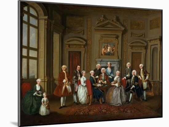 A Family in a Palladian Interior ("The Tylney Group"), 1740-Joseph Francis Nollekens-Mounted Giclee Print