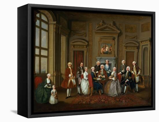 A Family in a Palladian Interior ("The Tylney Group"), 1740-Joseph Francis Nollekens-Framed Stretched Canvas