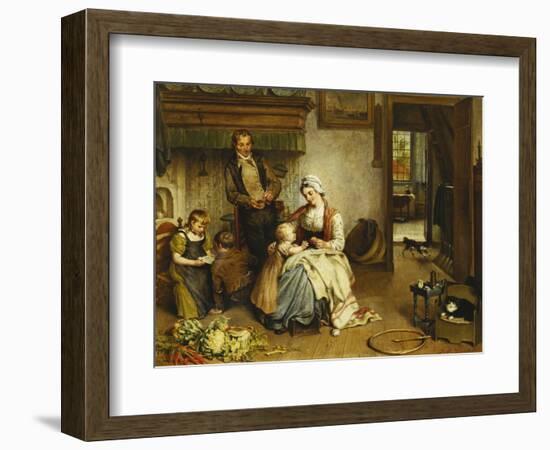 A Family in an Interior-Johannes Petrus Horstok-Framed Giclee Print