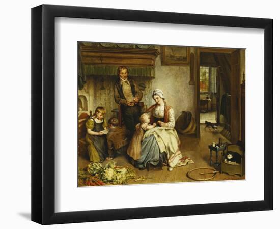 A Family in an Interior-Johannes Petrus Horstok-Framed Giclee Print