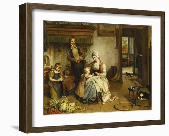 A Family in an Interior-Johannes Petrus Horstok-Framed Giclee Print