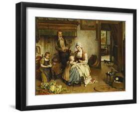 A Family in an Interior-Johannes Petrus Horstok-Framed Giclee Print