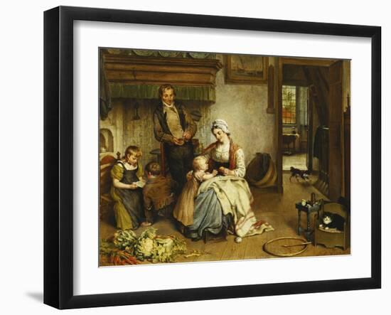 A Family in an Interior-Johannes Petrus Horstok-Framed Giclee Print