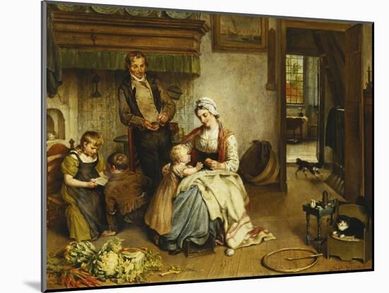 A Family in an Interior-Johannes Petrus Horstok-Mounted Giclee Print