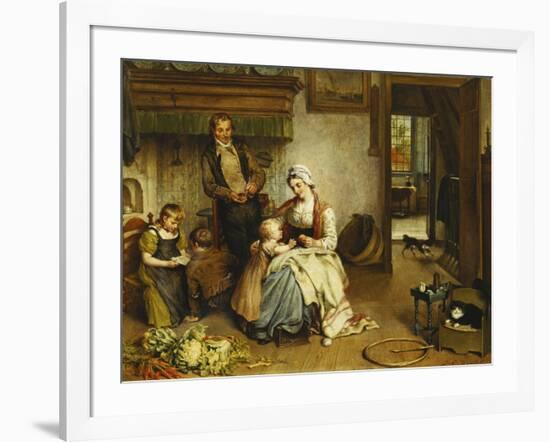 A Family in an Interior-Johannes Petrus Horstok-Framed Giclee Print