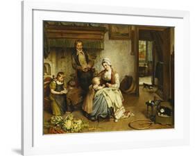 A Family in an Interior-Johannes Petrus Horstok-Framed Giclee Print