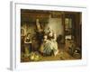 A Family in an Interior-Johannes Petrus Horstok-Framed Giclee Print