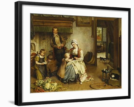 A Family in an Interior-Johannes Petrus Horstok-Framed Giclee Print