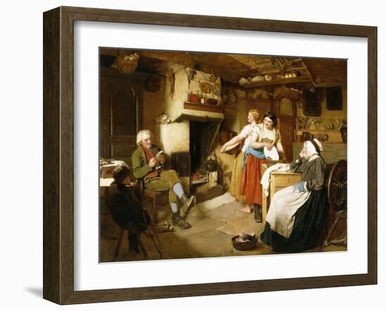 A Family in an Interior-John Faed-Framed Giclee Print