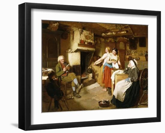 A Family in an Interior-John Faed-Framed Giclee Print