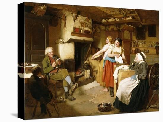 A Family in an Interior-John Faed-Stretched Canvas