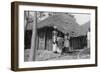 A Family in Front of their Home, Gambia, 20th Century-null-Framed Giclee Print