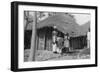 A Family in Front of their Home, Gambia, 20th Century-null-Framed Giclee Print