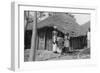 A Family in Front of their Home, Gambia, 20th Century-null-Framed Giclee Print