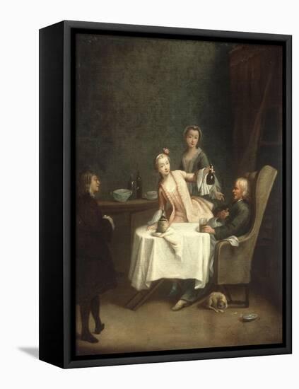 A Family Meal-Pietro Longhi-Framed Stretched Canvas