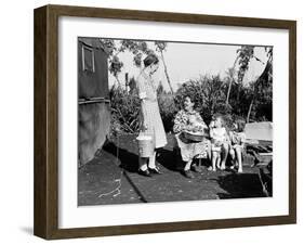 A Family of Migrant Farm Laborers-null-Framed Premium Photographic Print