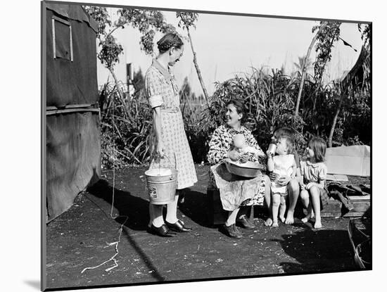 A Family of Migrant Farm Laborers-null-Mounted Premium Photographic Print