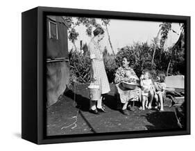 A Family of Migrant Farm Laborers-null-Framed Stretched Canvas